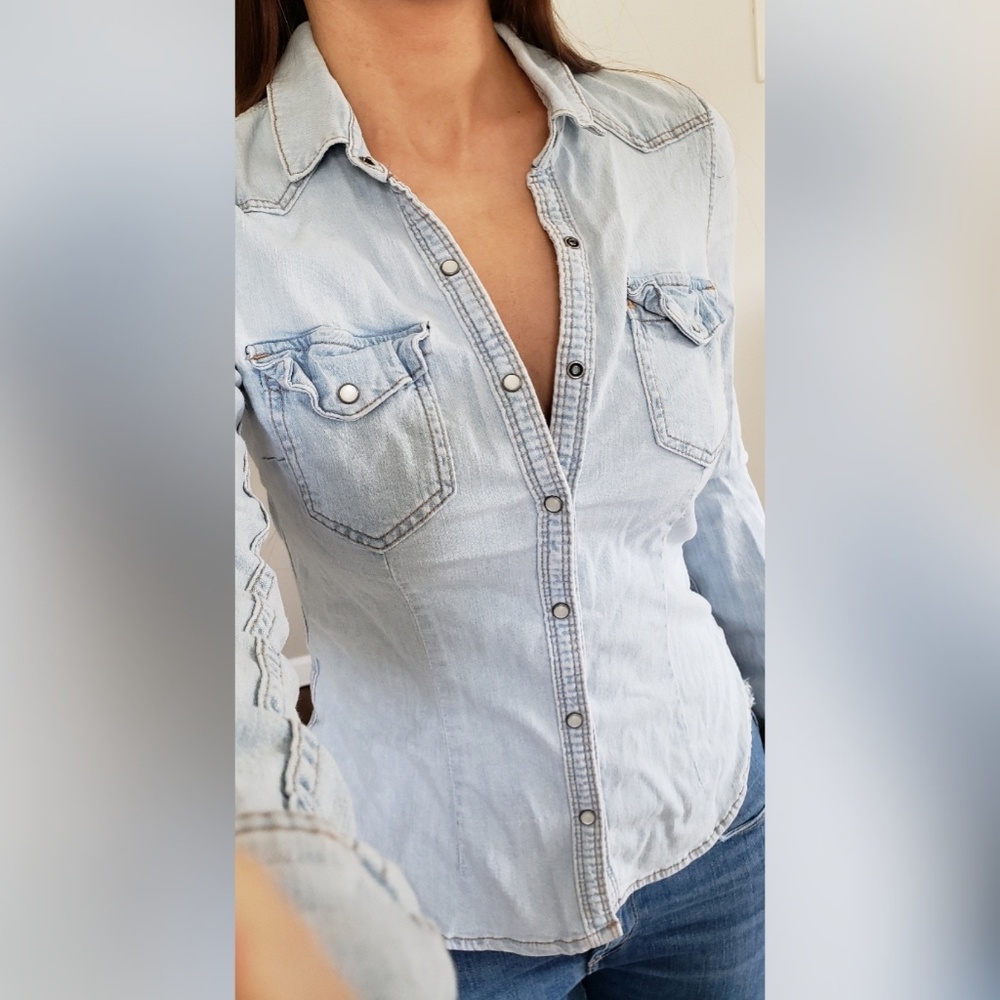 Denim button up shirt